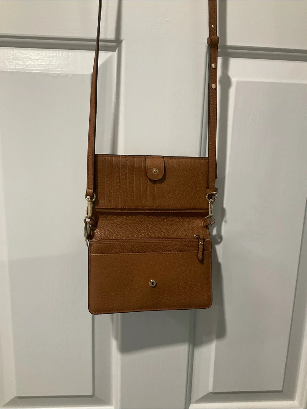 Michael Kors Tan Brown Pebbled Leather Crossbody Bag